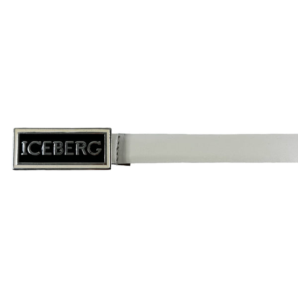 Iceberg Kids Leather Belt with Logo Buckle