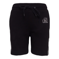 MDB Brand Kid's Logo Tape Shorts - Black w/ Metallic Logo