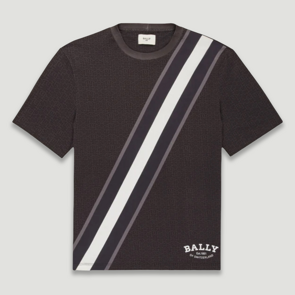 Bally Men's B-Monogram Slant Stripe T-Shirt