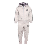 MDB Brand Kid's Classic Fleece Hooded Sweatsuit - Light Grey