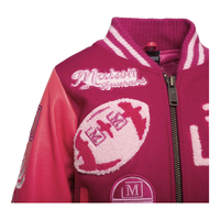 MDB Brand Kid's Varsity Jacket - Monochrome Pink