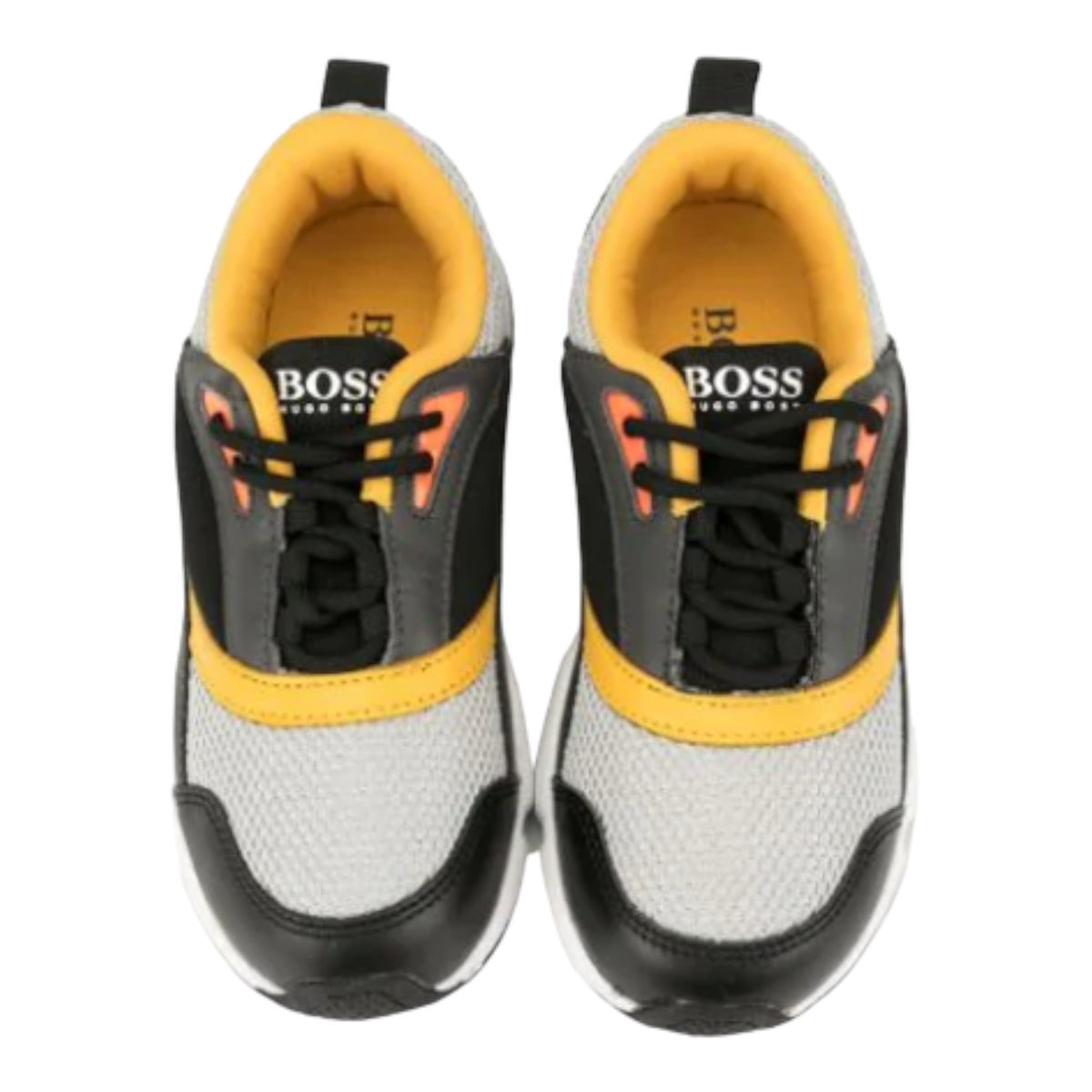 Hugo Boss Kids Leather Mesh Sneakers