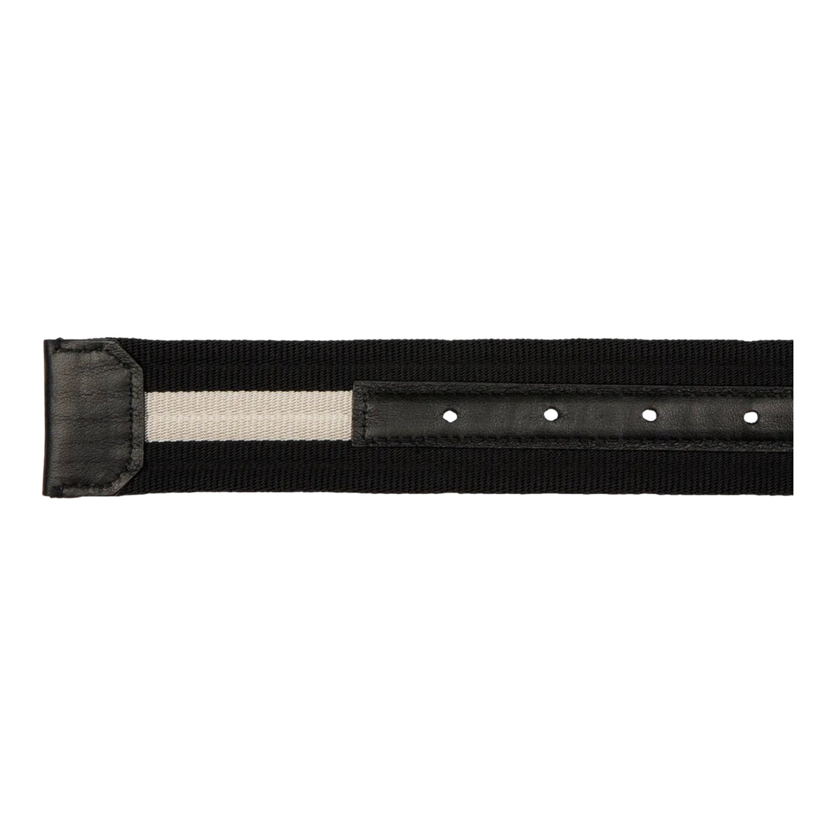 Bally Men's Mirror B Logo Striped Belt