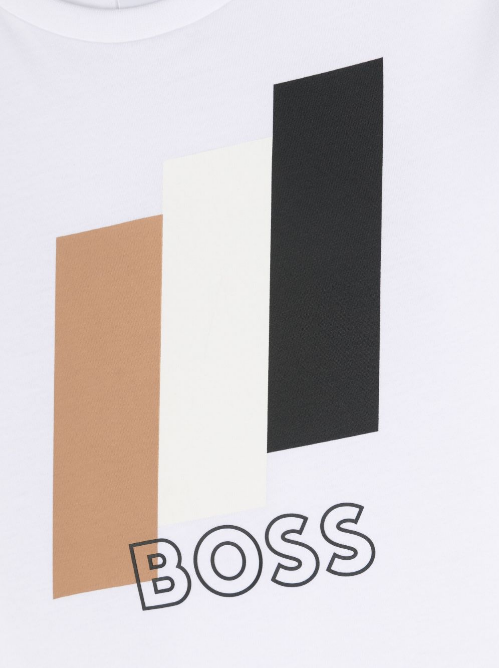 Hugo Boss Kids Striped Logo T-Shirt