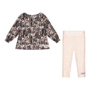 Kenzo Kids Toddler's All Over Elephant Print Shirt/Leggings Set