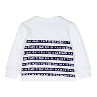 Balmain Kids Toddler's Striped Logo Sweatshirt