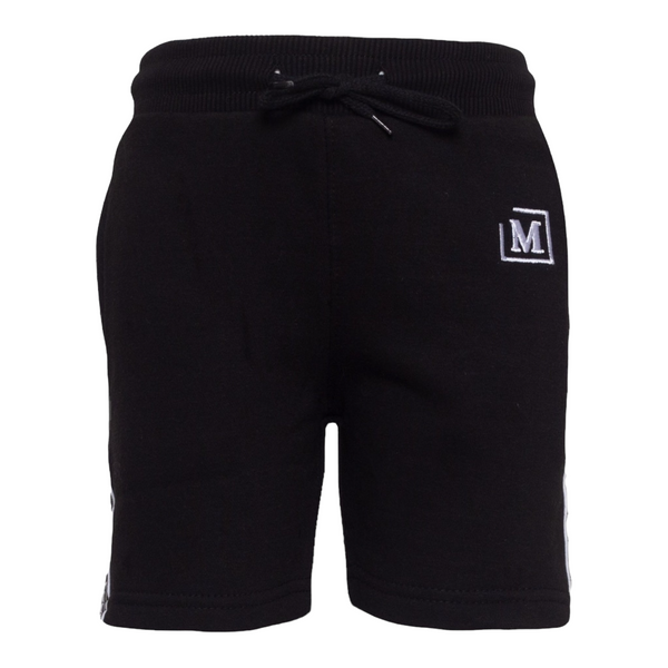 MDB Brand Kids Logo Tape Shorts - Black w/ Basic Color Logo