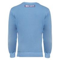 MDB Brand Men's "The M Brand" Swirl Crewneck Sweatshirt - White & Blue