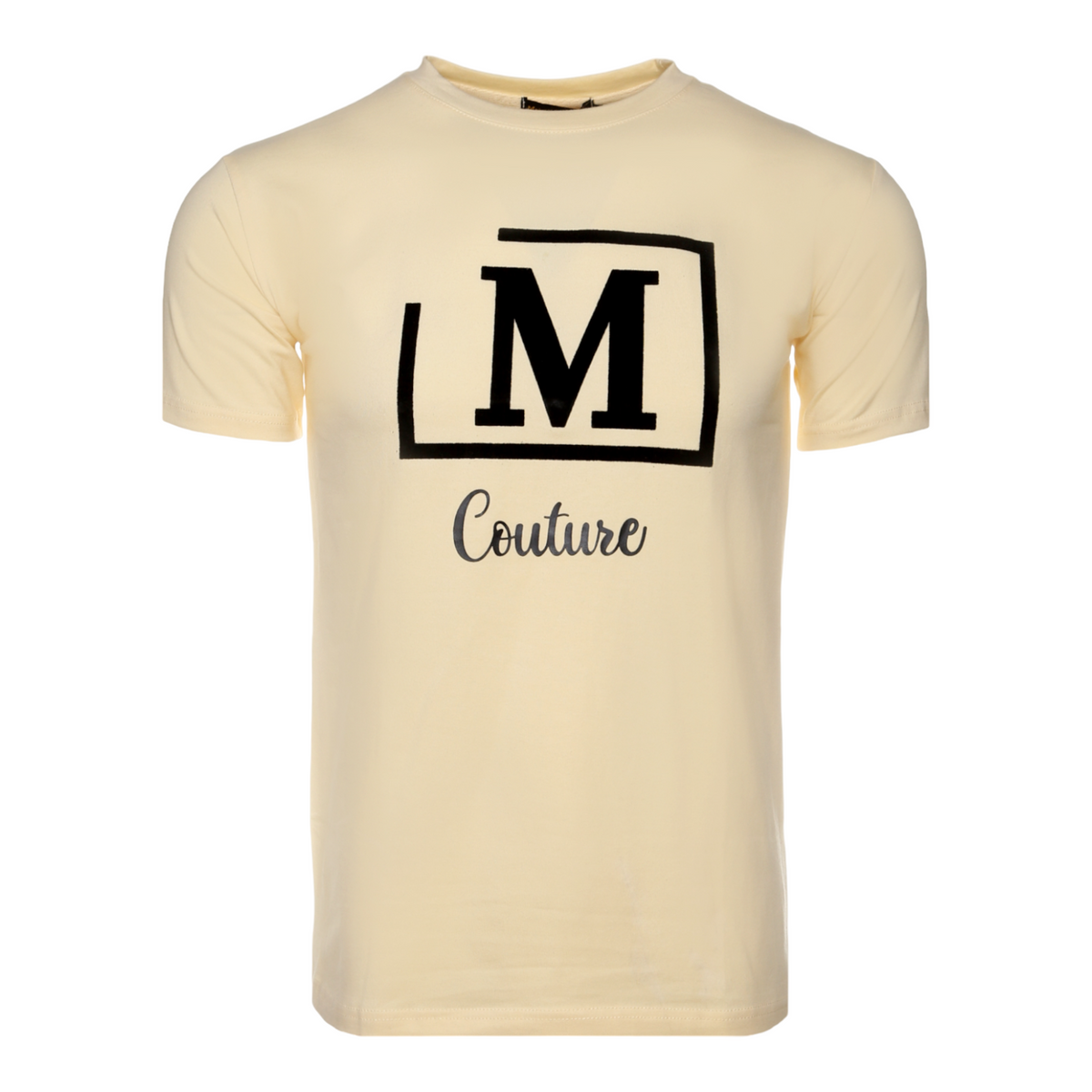 MDB Couture Men's Flocked M Logo T-Shirt - Cream