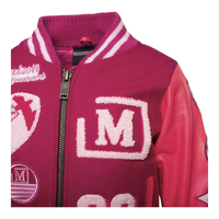 MDB Brand Kid's Varsity Jacket - Monochrome Pink