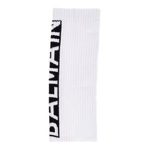 Balmain Kids Logo Knit Crew Socks