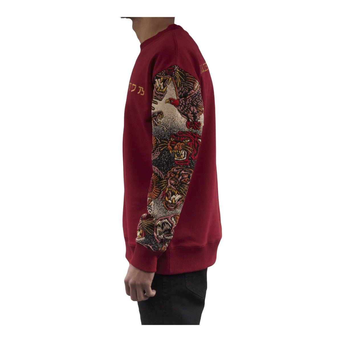 MDB Couture Gallery Threads Crew Neck Sweatshirt - Red Theme