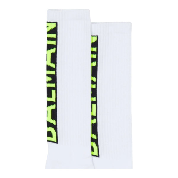 Balmain Kids Logo Knit Crew Socks
