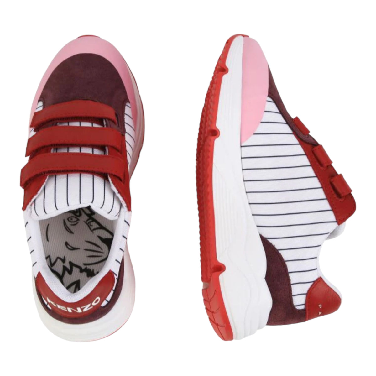 Kenzo Kids Colorblock Velcro Strap Sneakers