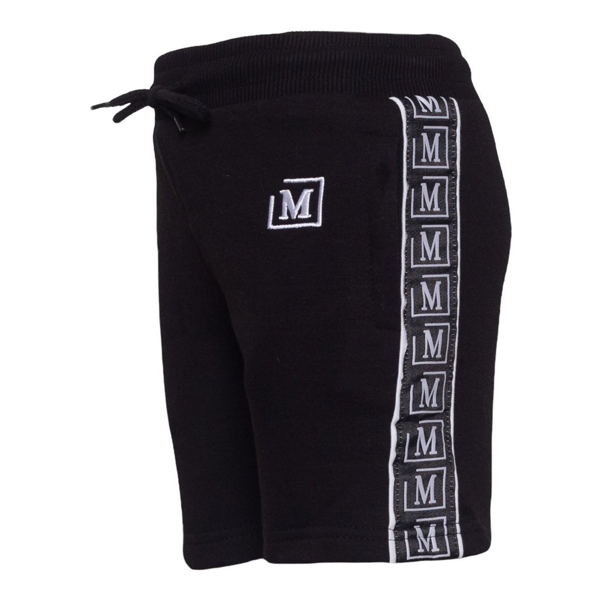 MDB Brand Kid's Logo Tape Shorts - Black w/ Basic Color Logo