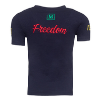 MDB Brand Kid's Freedom Embroidered Logo Short Sleeve T-Shirt