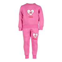 MDB Brand Kid's L'Amour Heart Logo Fleece Sweatsuits