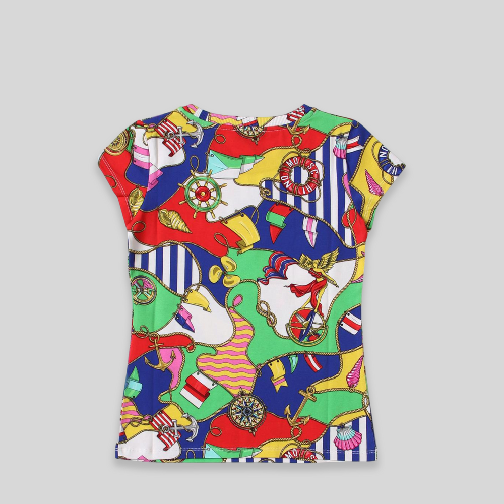 Moschino Kids Sailing All Over Graphic Print T-Shirt