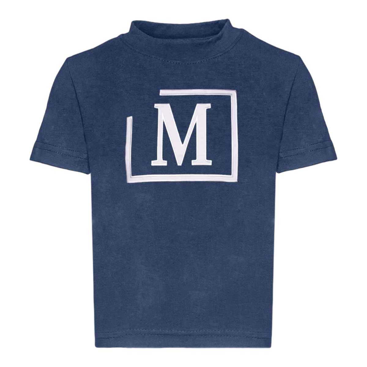 MDB Brand Kid's Classic M Embroidered Logo Tee - Cool Tone Color