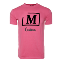 MDB Couture Men's Flocked M Logo T-Shirt - Pink