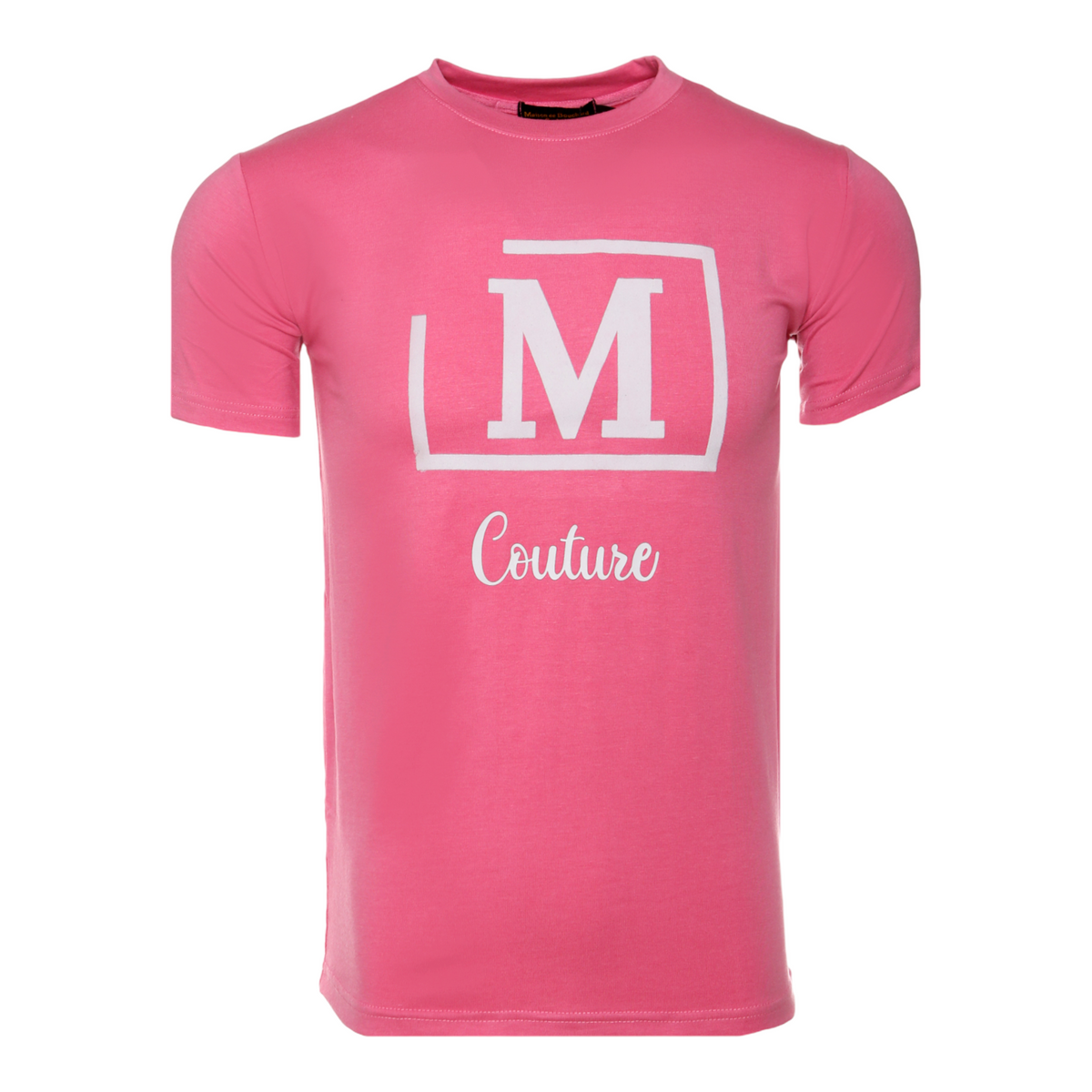 MDB Couture Men's Flocked M Logo T-Shirt - Pink