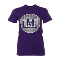 MDB Brand Women's Summer Circle AOP Logo T-Shirt