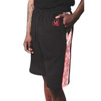 MDB Brand Men's Fleece Monogram Logo Tape Shorts