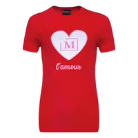 MDB Brand Women's L'Amour Heart Logo T-Shirt