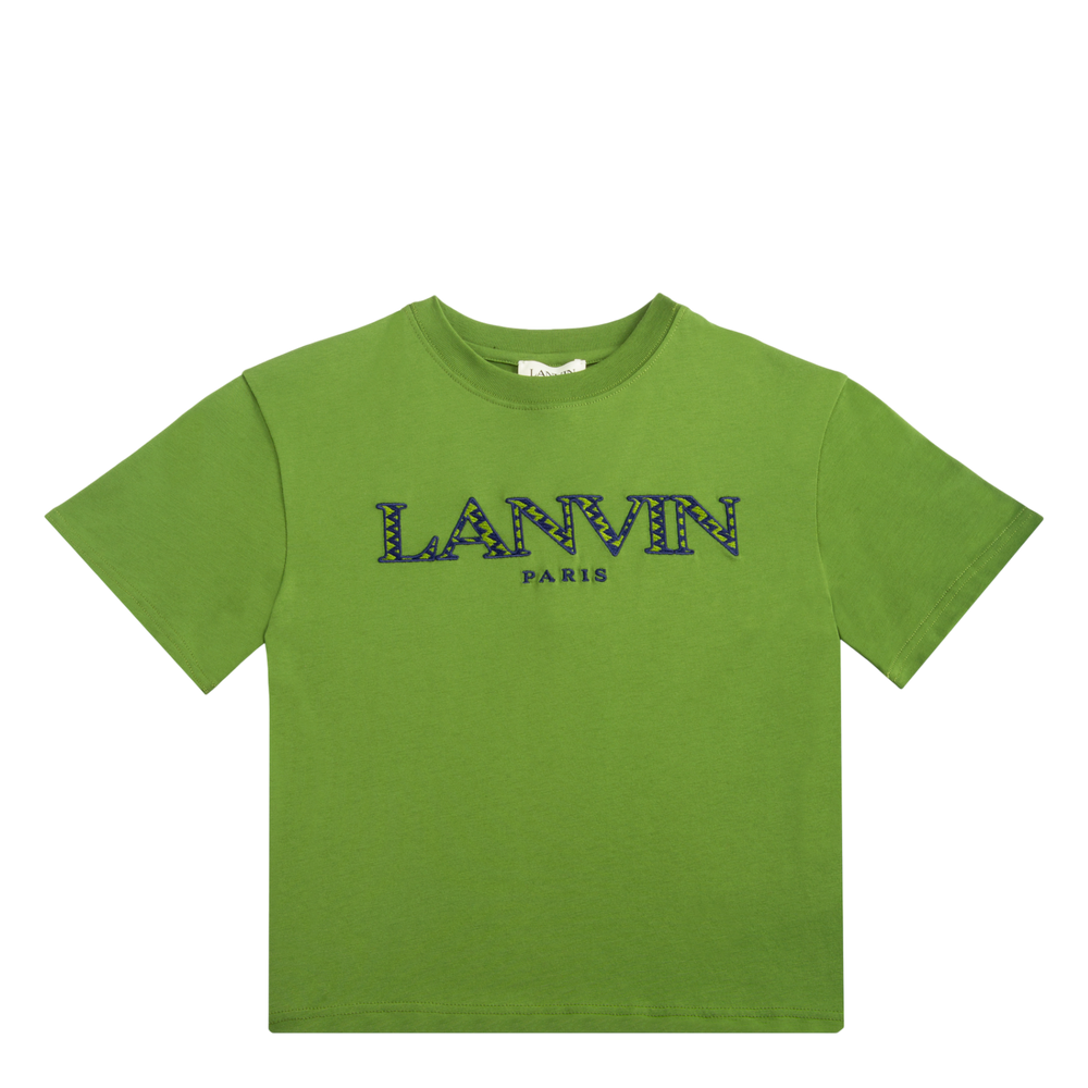 Lanvin Kids Zig-Zag Embroidered Logo T-Shirt
