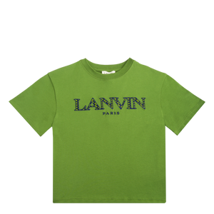 Lanvin Kids Zig-Zag Embroidered Logo T-Shirt