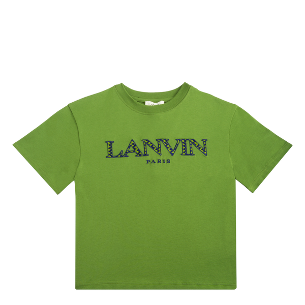 Lanvin Kids Zig-Zag Embroidered Logo T-Shirt