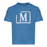 MDB Brand Kid's Classic M Embroidered Logo Tee - Cool Tone Color