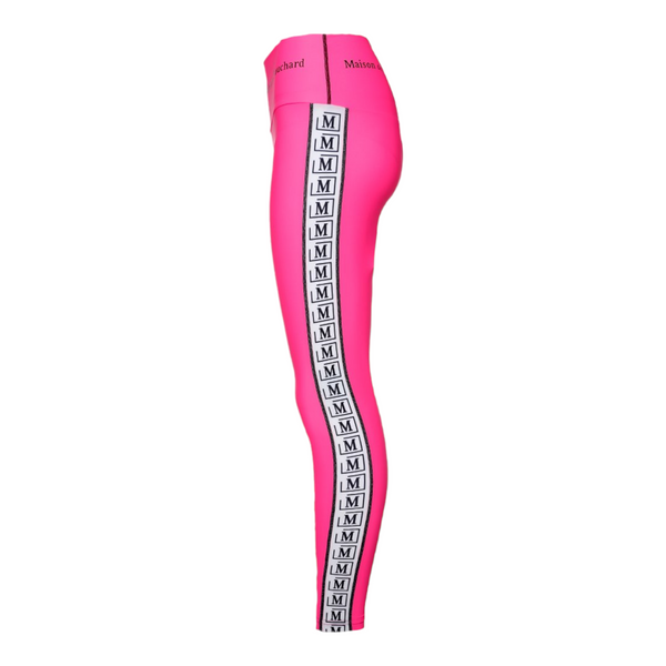MDB Brand High Waisted Tape Logo Leggings - Neon