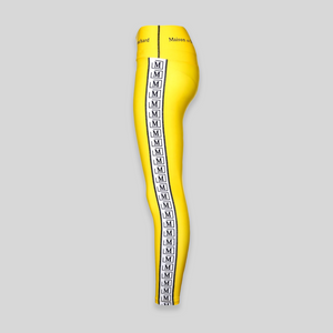 MDB Brand High Waisted Tape Logo Leggings - Neon