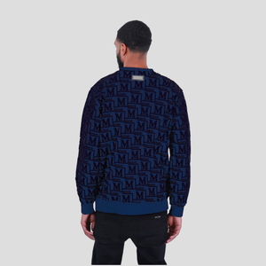 MDB Couture Men's French Terry Monogram Crewneck Sweatshirt