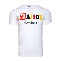 MDB Couture Men's Summer Chenille T-Shirt - White w/ Vibrant Colors