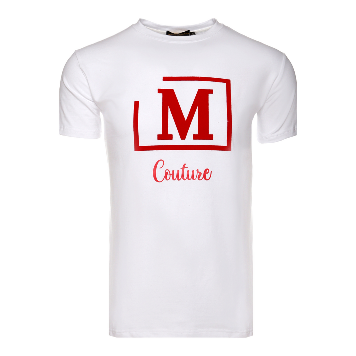 MDB Couture Men's Flocked M Logo T-Shirt - White