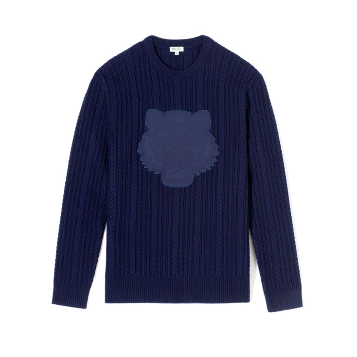 Kenzo Men's Tiger Cable Knit Sweater