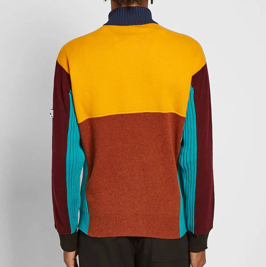 Kenzo Men's Color Block Wool Full-Zip Cardigan Sweater