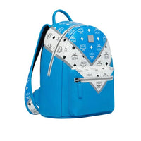 MCM Stark M Move Backpack in Blue Visetos