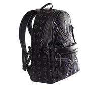 MCM Dual Stark Cyber Flash Backpack in Black Visetos