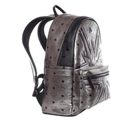MCM Dual Stark Cyber Flash Backpack in Silver Visetos