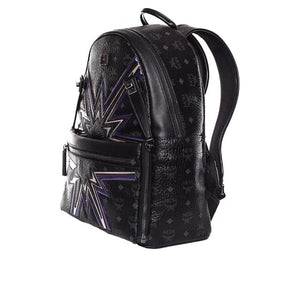 MCM Dual Stark Cyber Flash Backpack in Black Visetos