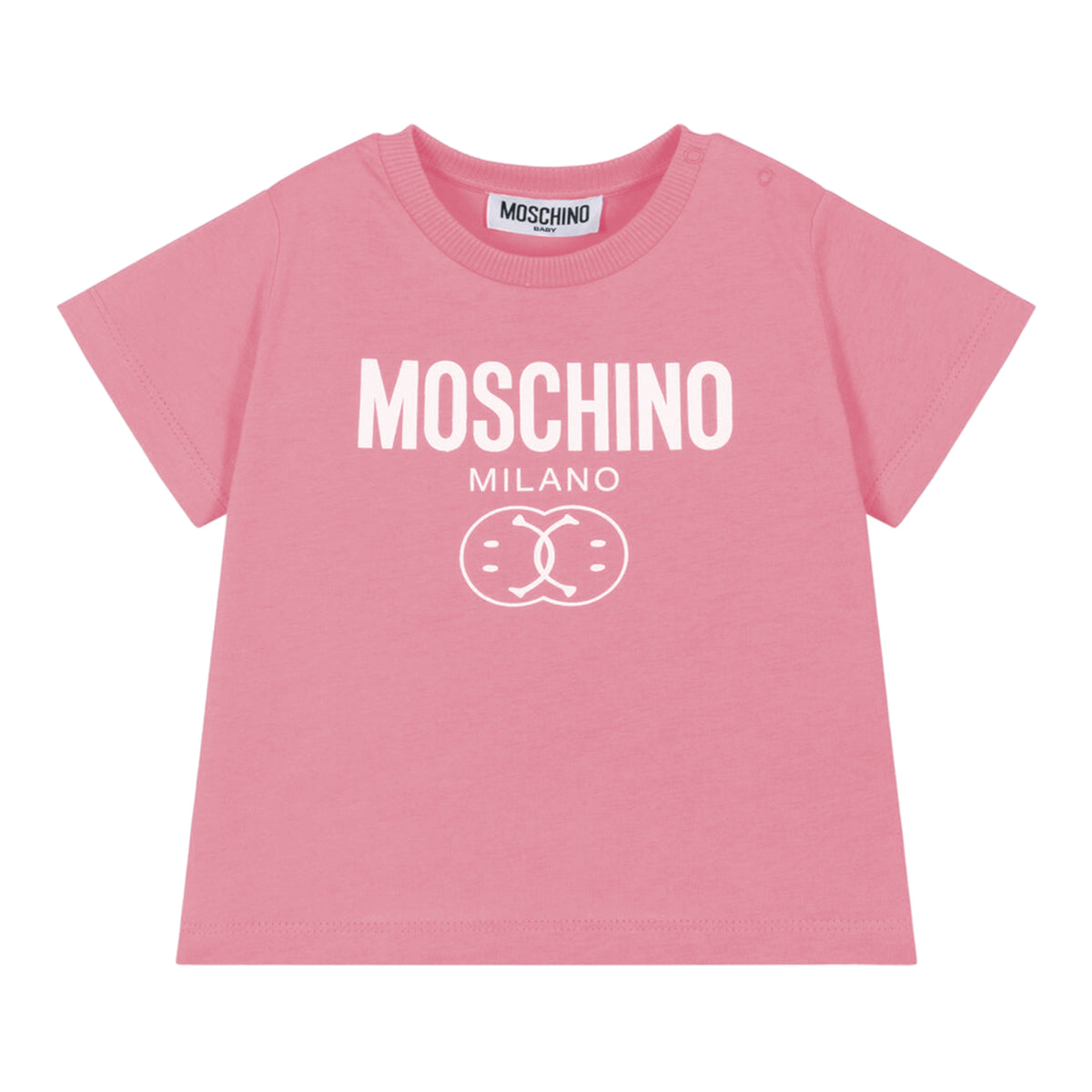 Moschino Kid's Smiley Milano Logo T-Shirt