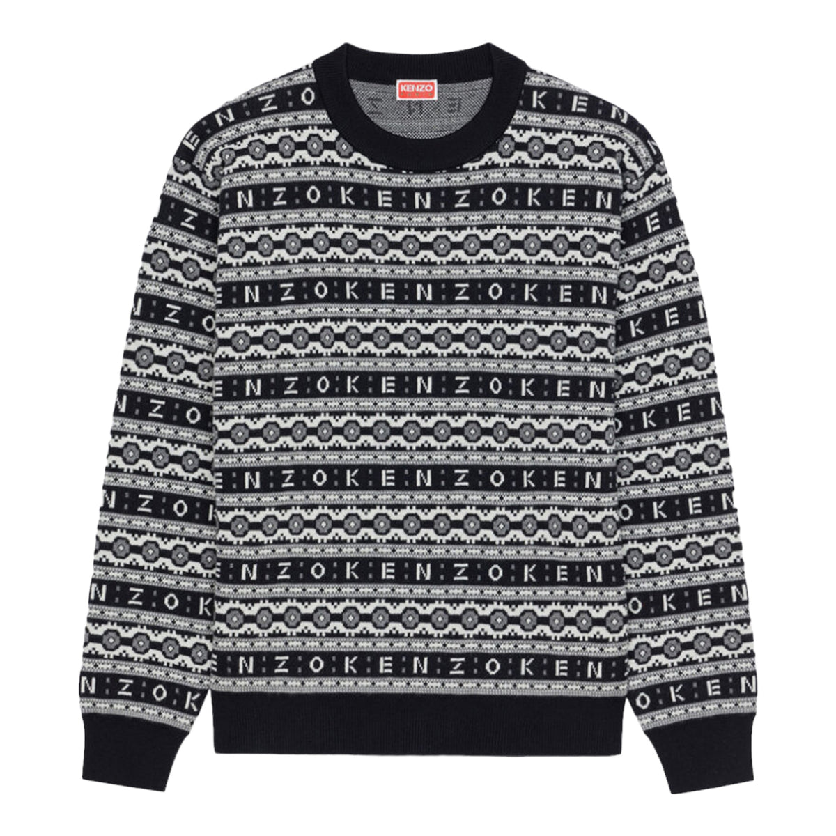 Kenzo Men's Merino Wool Jacquard Jumper Sweater