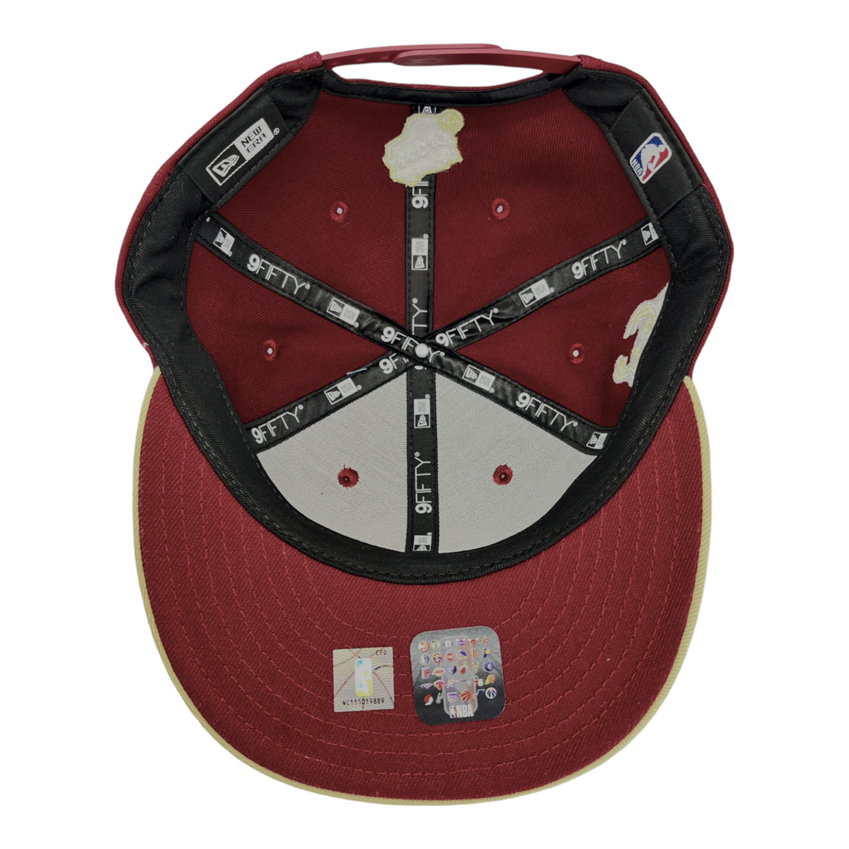 New Era Milwaukee Bucks Custom 9Fifty Snapback Baseball Cap - Burgundy/Tan